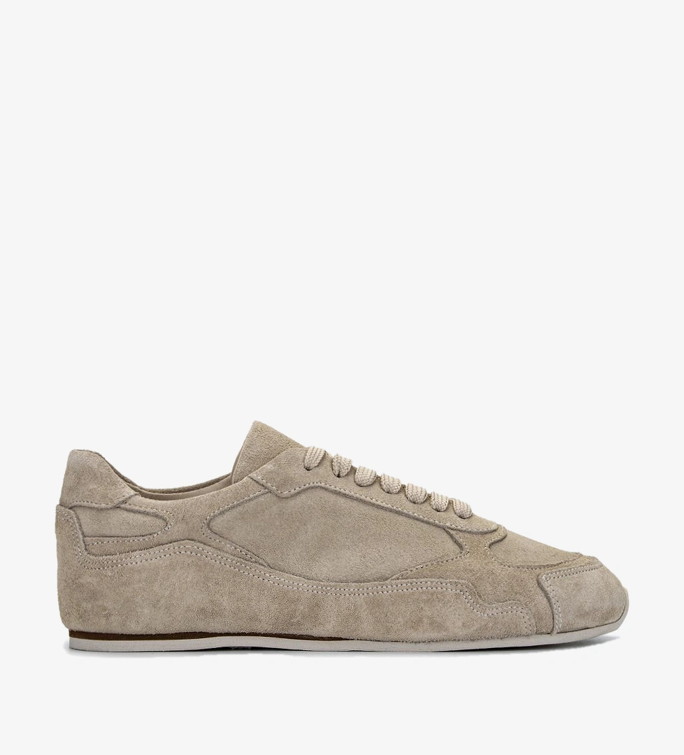 Valmenti Kadın Hakiki Deri Bej Süet Sneakers & Spor Ayakkabı