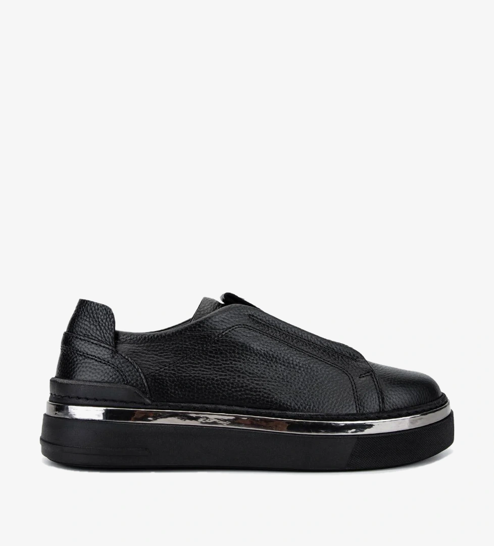 Valmenti Kadın Hakiki Deri Siyah Floter Sneakers & Spor Ayakkabı