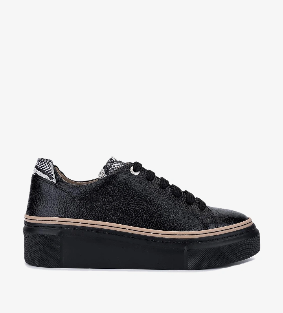 Valmenti Kadın Hakiki Deri Siyah Floter Sneakers & Spor Ayakkabı