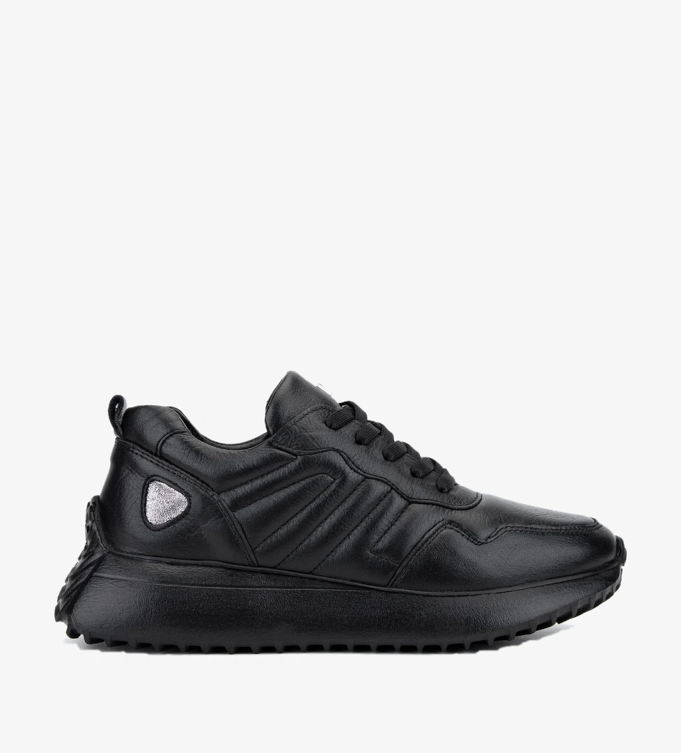 Valmenti Kadın Hakiki Deri Siyah Sneakers & Spor Ayakkabı