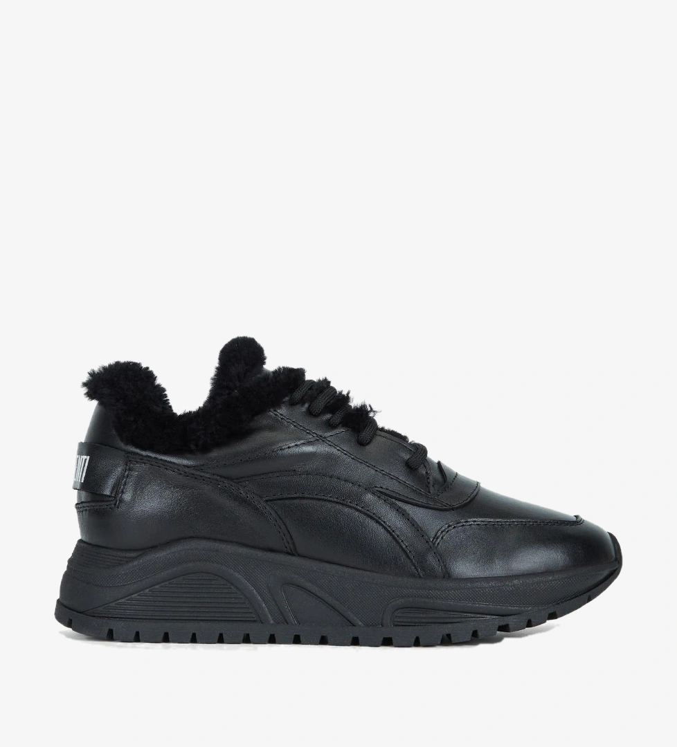 Valmenti Kadın Hakiki Deri Siyah Sneakers & Spor Ayakkabı