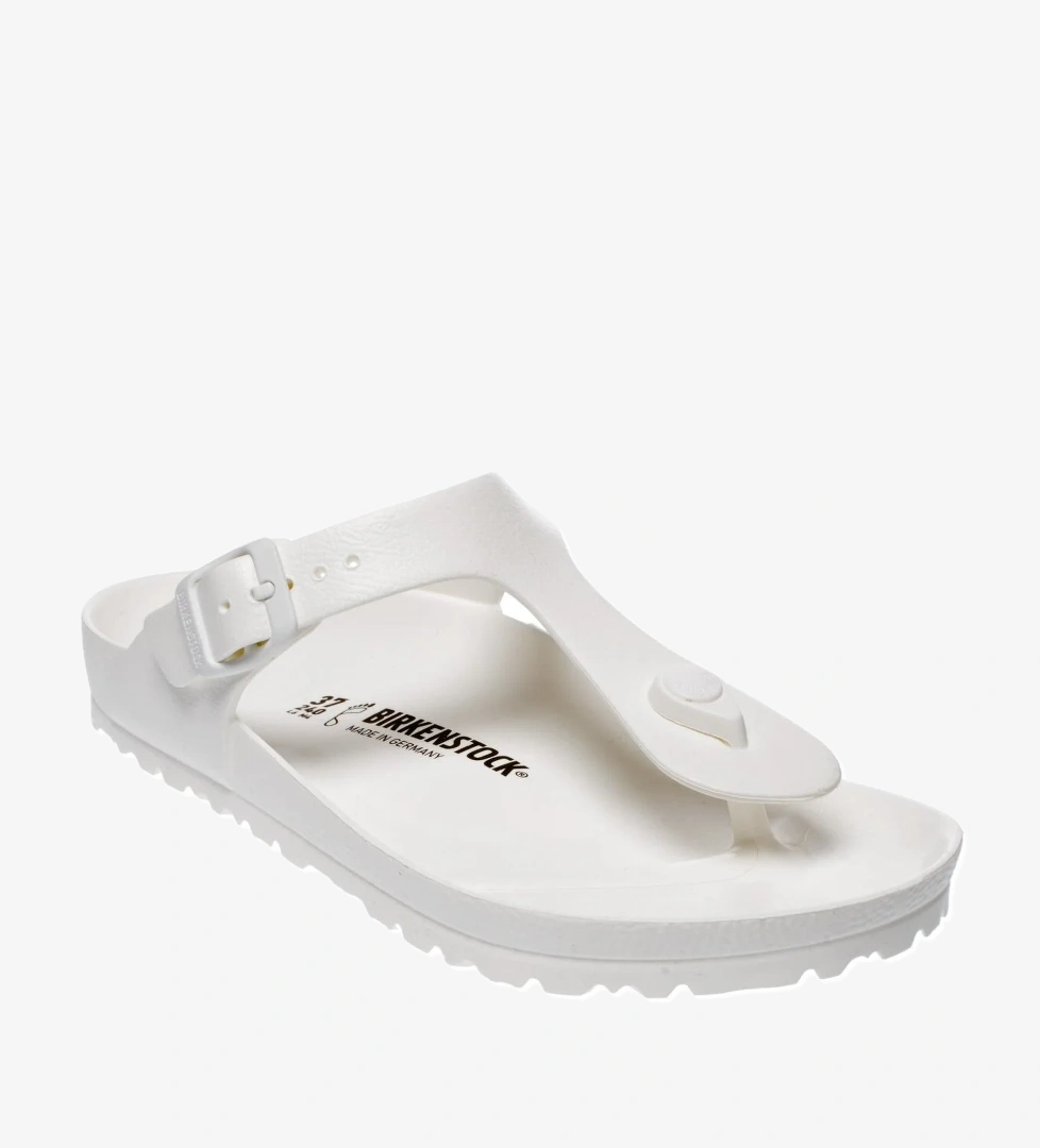 Gizeh Eva Parmak Arası Beyaz Kadın Terlik - Görsel 1