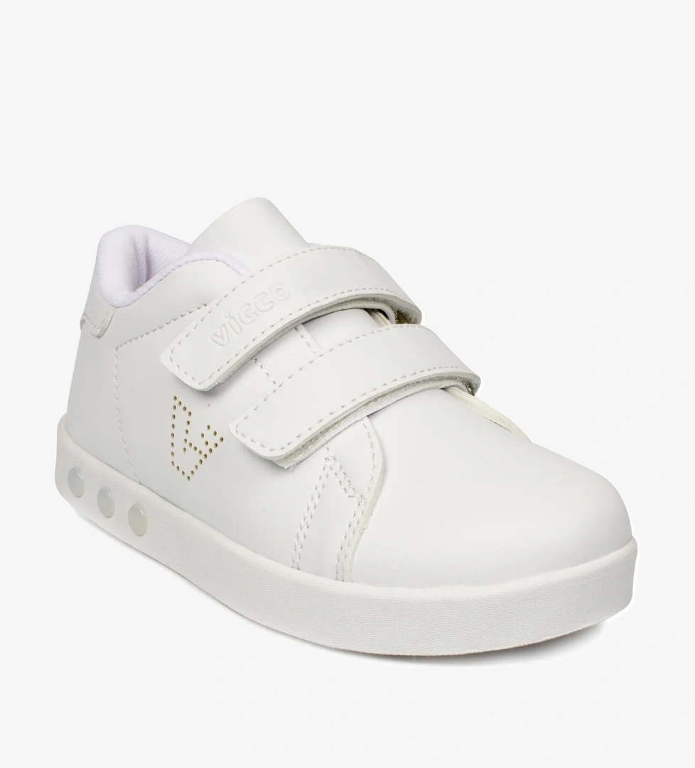 Vi̇cco 313.P19K.100 Işıklı Beyaz Kız Çocuk Spor Ayakkabı - Görsel 1