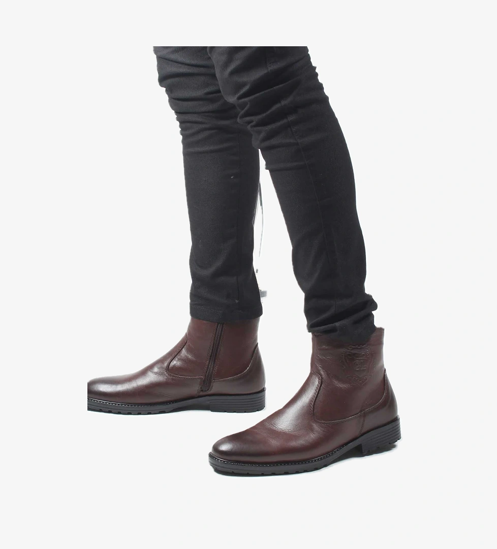 Hakiki Deri Kürklü Erkek Klasik Bot 671KMA302