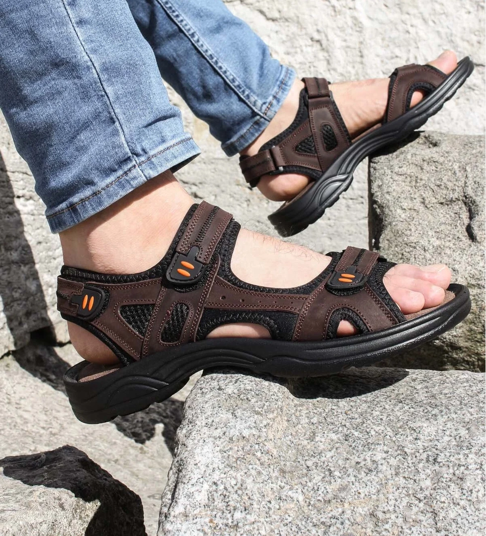 Hakiki Deri Erkek Klasik Sandalet 907MA1517