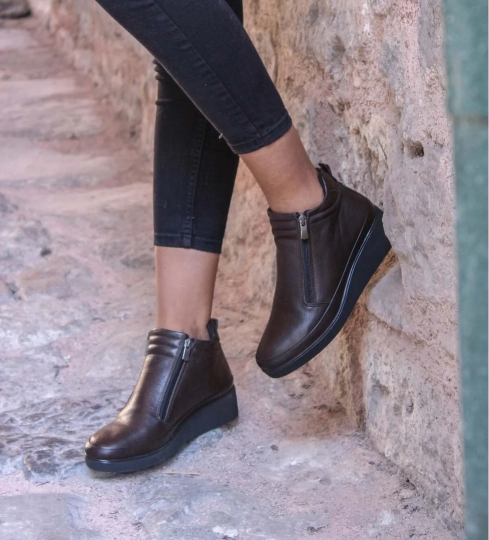 Hakiki Deri Kadın Kalın Taban Bot 863SZA356