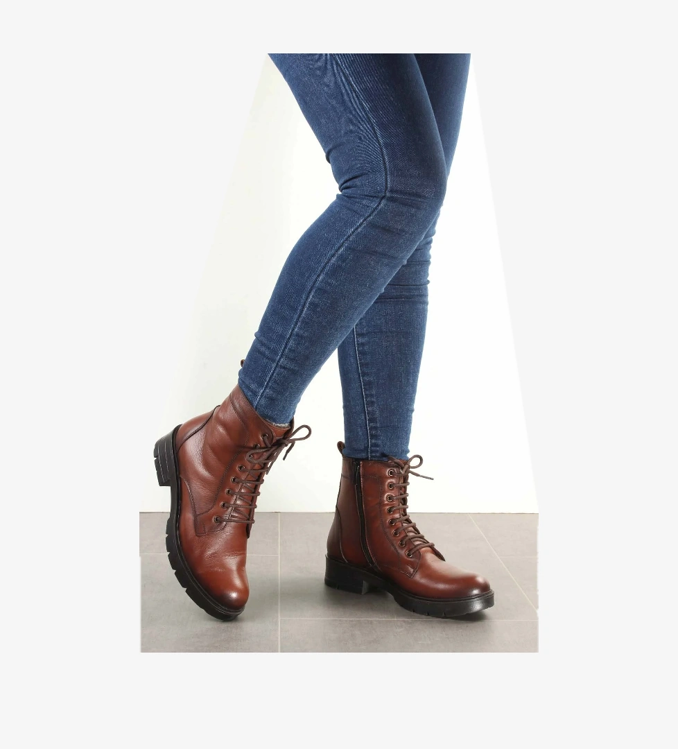 Hakiki Deri Kadın Klasik Bot 901SZA202 - Görsel 1