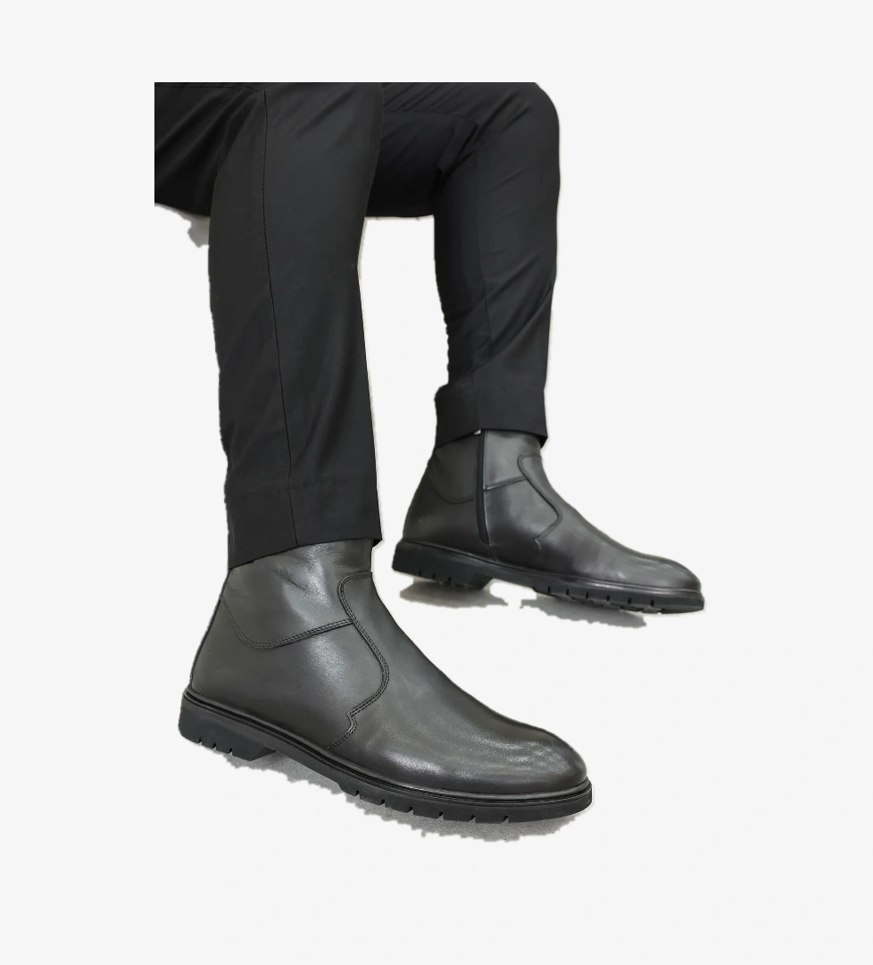 Fast Step Hakiki Deri Kürklü Erkek Klasik Bot 711KMA213 model görseli