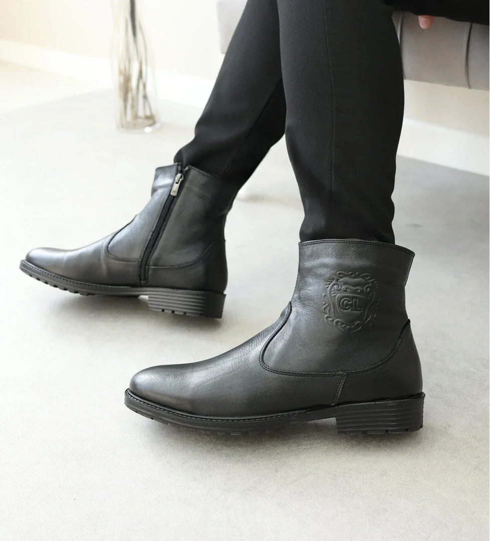 Hakiki Deri Kürklü Erkek Klasik Bot 671KMA302 - Görsel 1