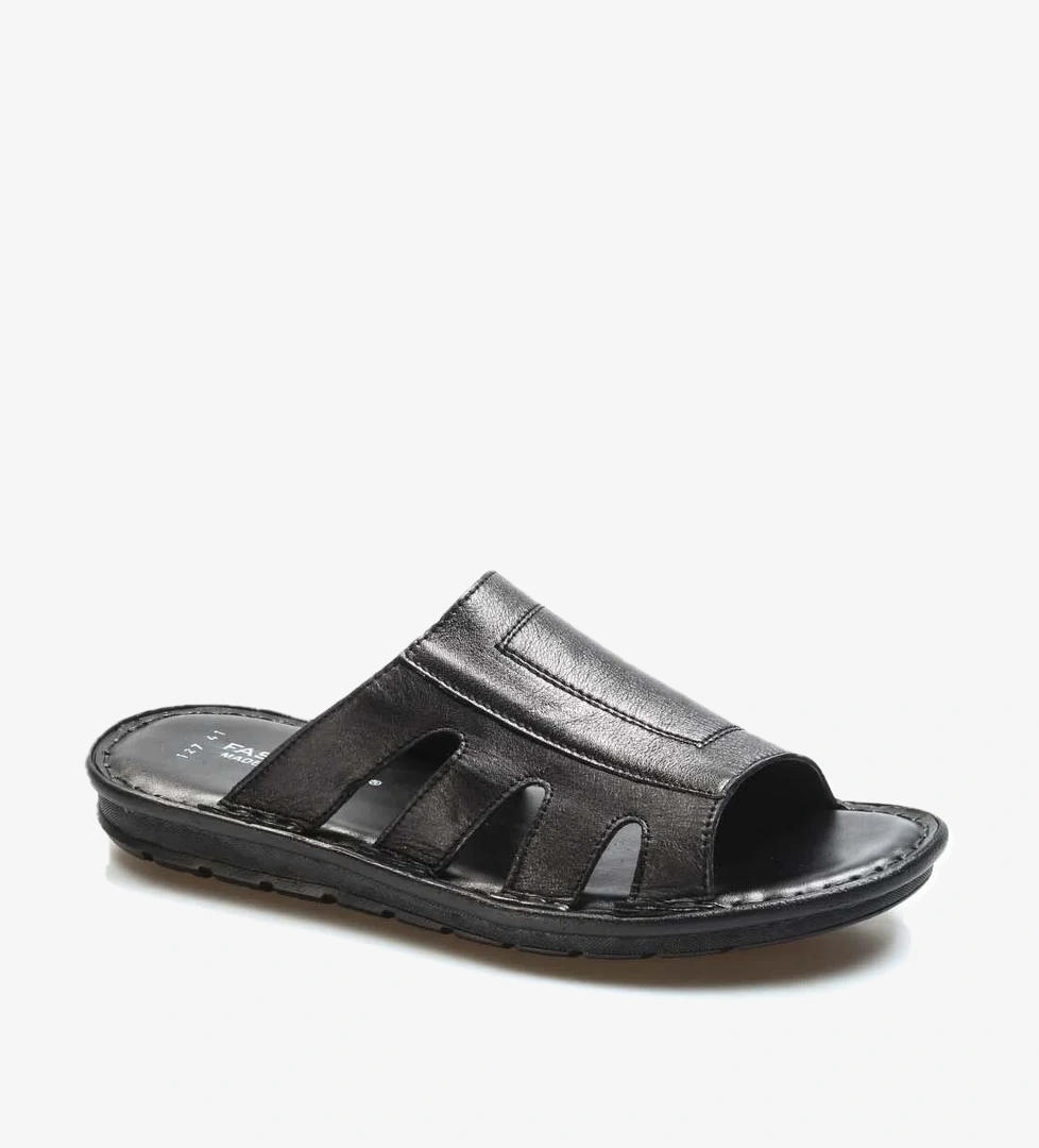 Fast Step Hakiki Deri Erkek Düz Terlik 018ma127-1791 model görseli