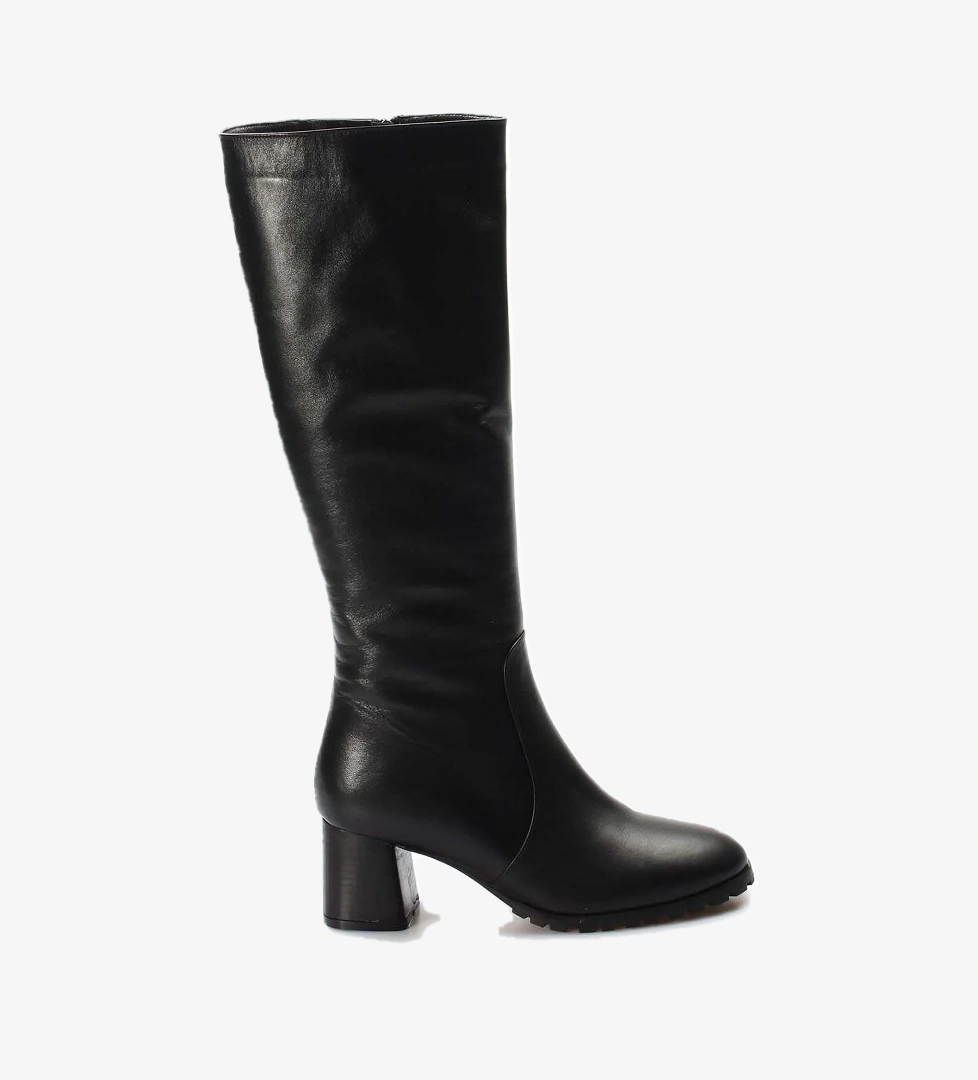 Fast Step Hakiki Deri Kürklü Kadın Kalın Topuklu Çizme 064KZA998 model görseli