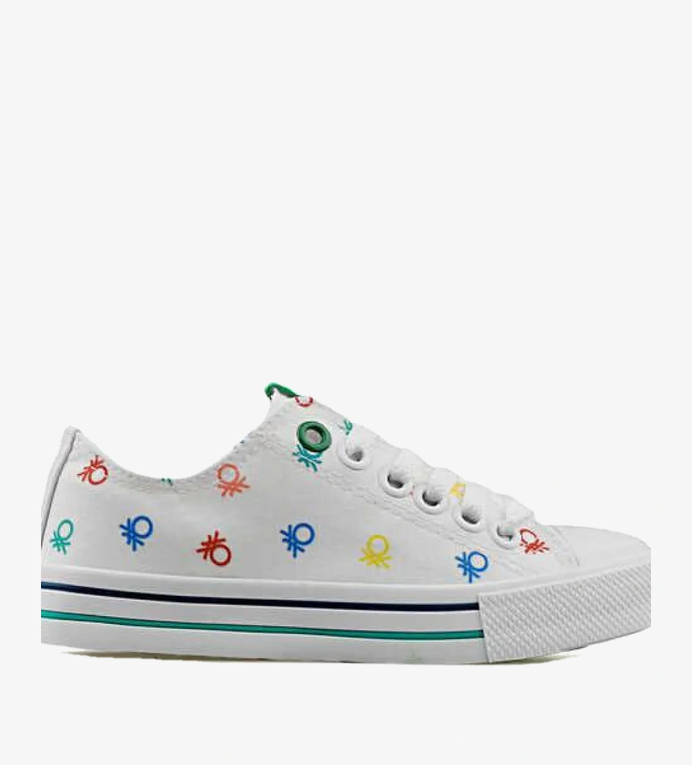 Benetton Benetton Beyaz Bn-30186 Çocuk Convers Ayakkabı Flo'da! Beyaz - 1. görsel