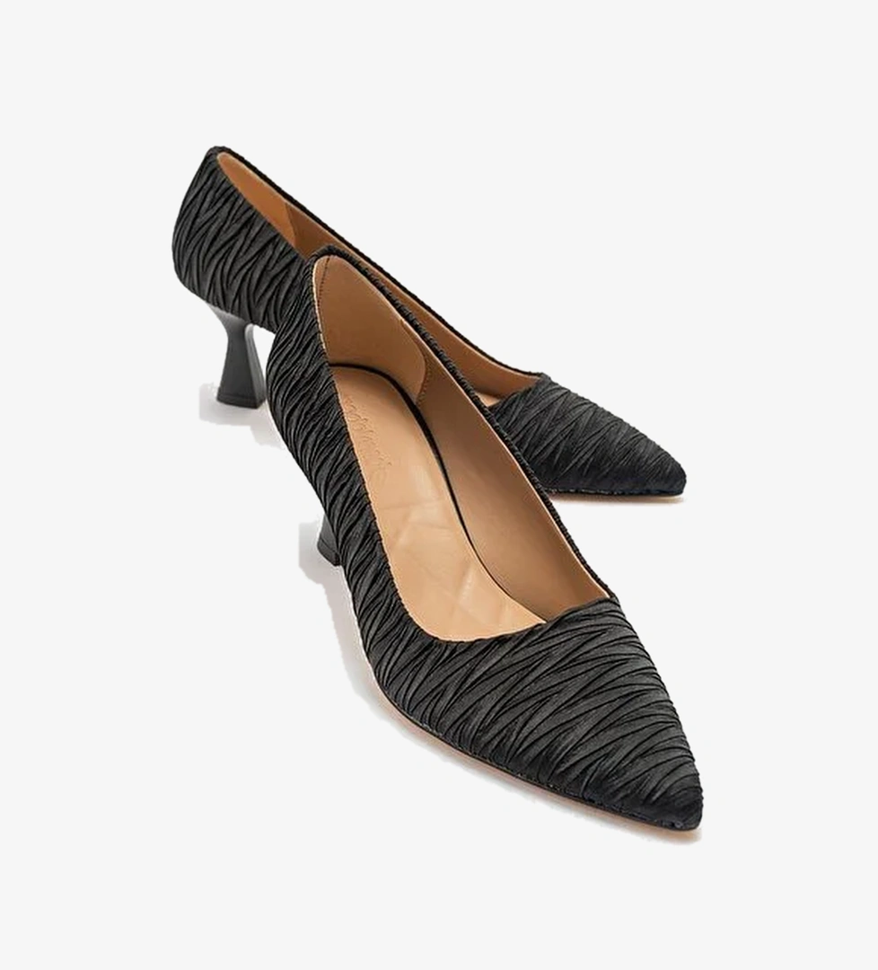 Ccway Ccway Siyah Kadın Stiletto Ayakkabı SİYAH SATEN Flo'da! Siyah - 1. görsel