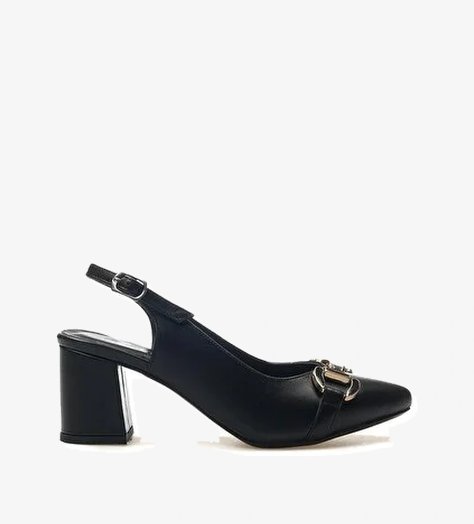 Venüs Venüs Kadın Hakiki Deri Toka Detaylı Kalın Topuklu Ayakkabı 25y 25461074y Z Siyah Flo'da! Siyah - 1. görsel