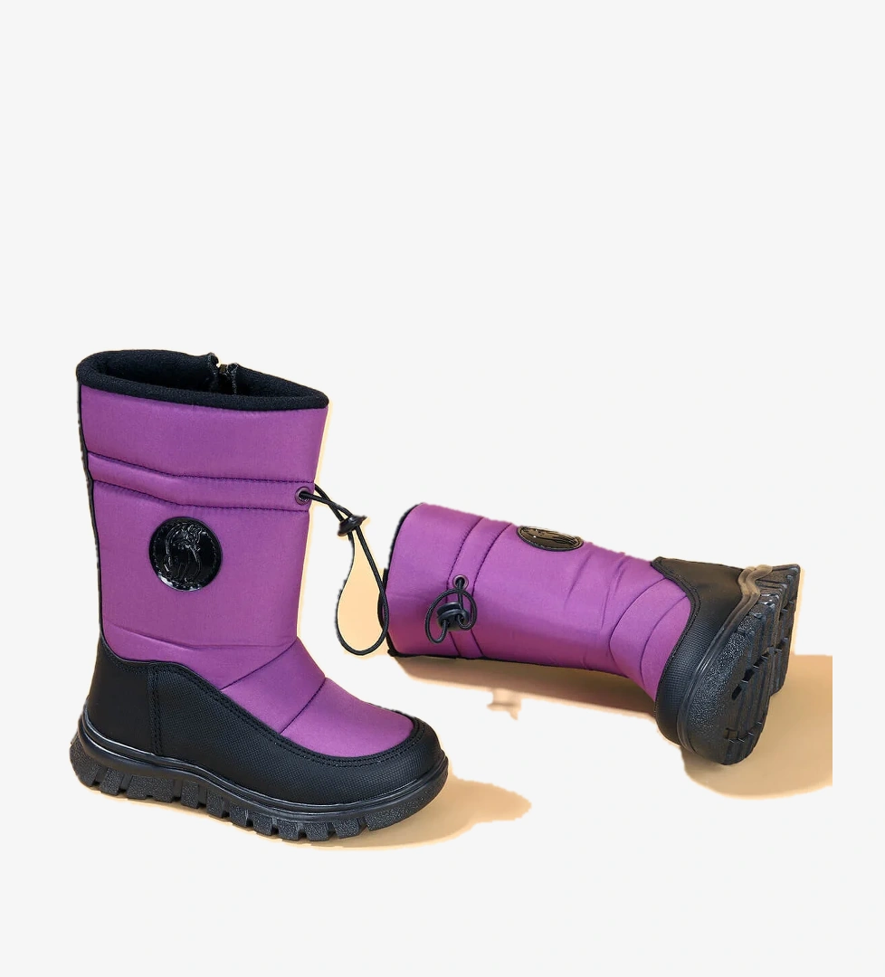 Nuh Fermuarlı Kız Çocuk Kar Botu Ayakkabı MOR - Görsel 1