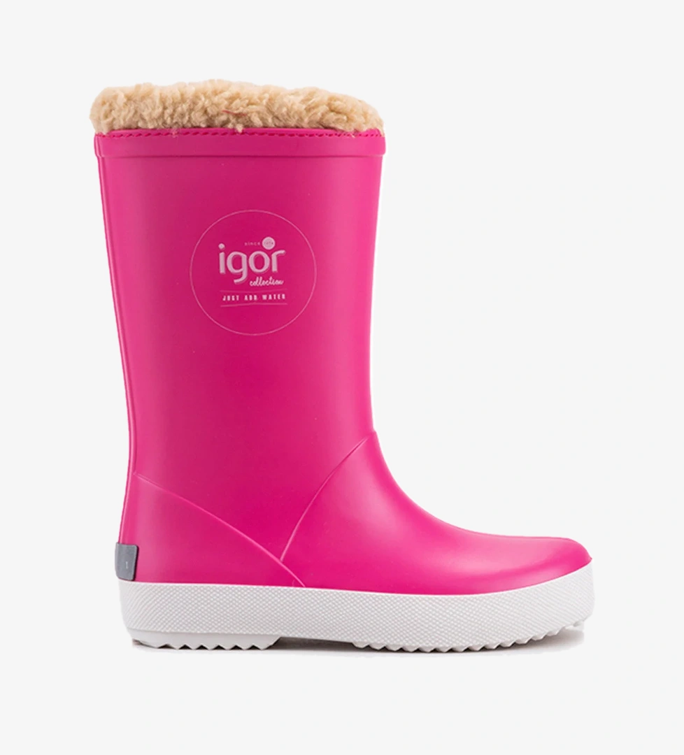 Igor SPLASH NAUTICO BORREGUITO Fuşya Kız Çocuk Yağmur Çizmesi