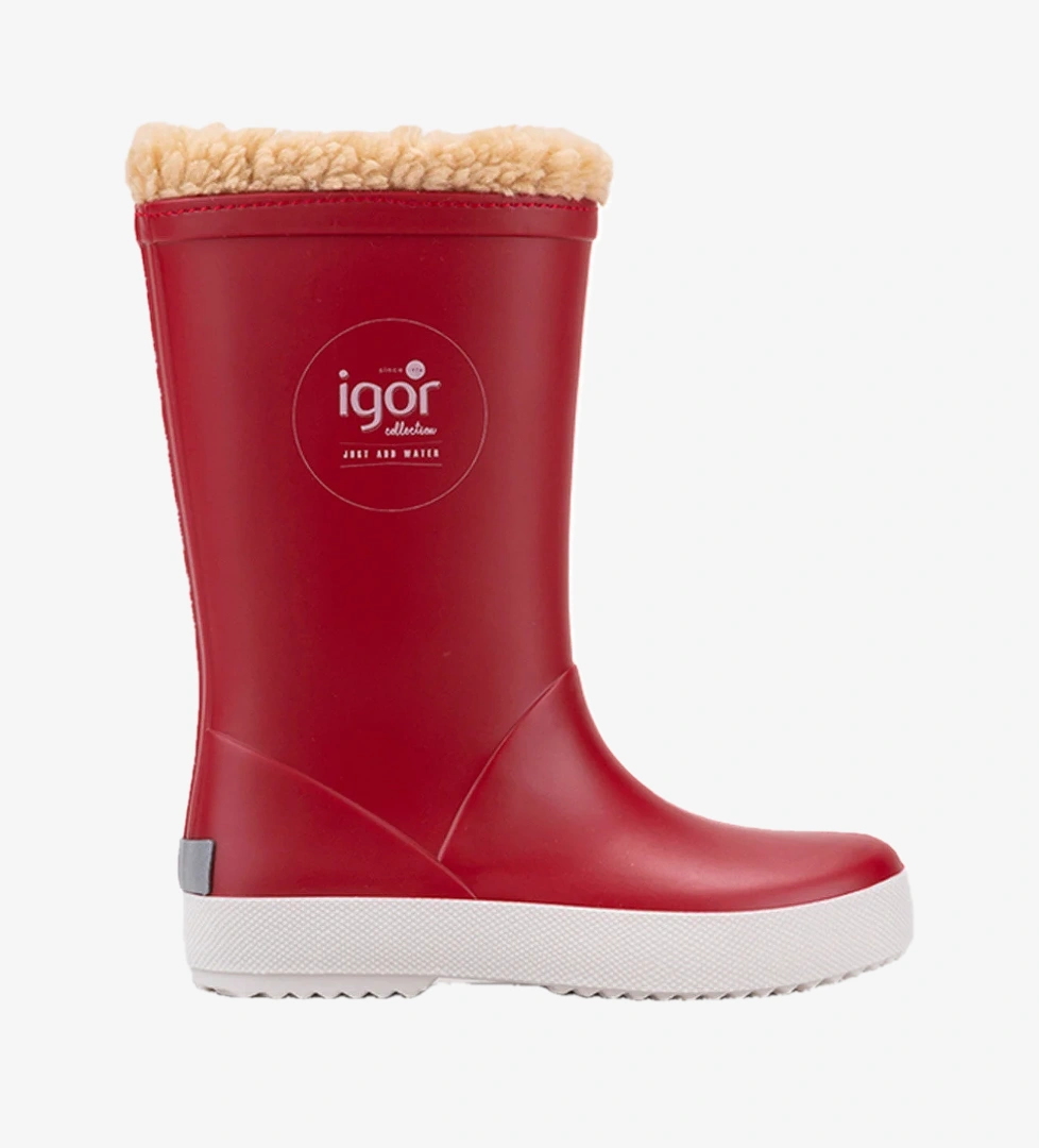 Igor SPLASH NAUTICO BORREGUITO Kırmızı Kız Çocuk Yağmur Çizmesi