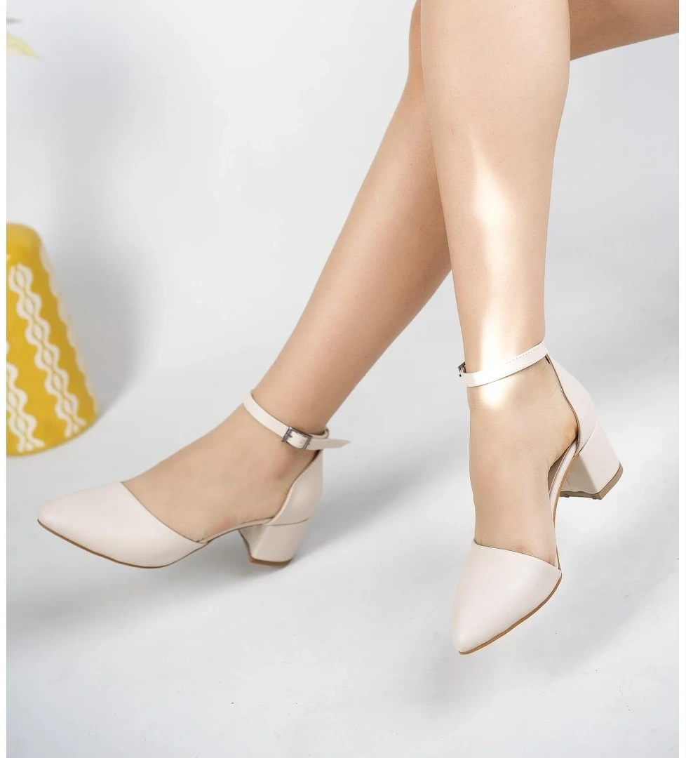 W708 Garantili Kadın Klasik Günlük Tarz Şık ve Rahat Topuklu Ayakkabı