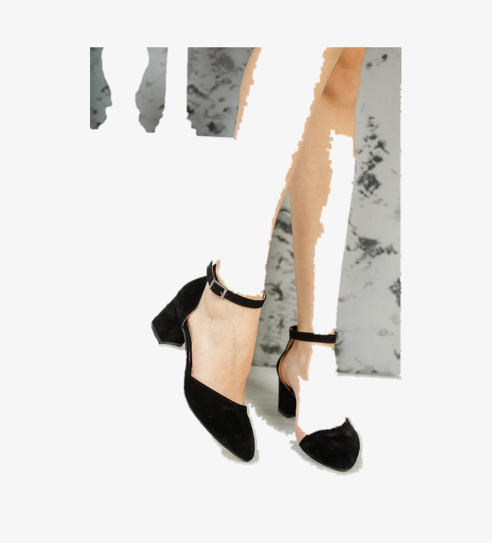 W708 Garantili Kadın Klasik Günlük Tarz Şık ve Rahat Topuklu Ayakkabı