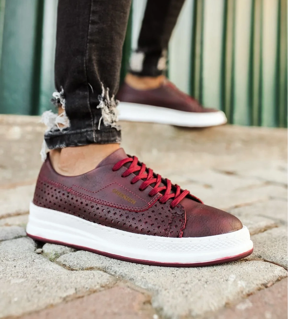 CH043 CBT Cowien Erkek Ayakkabi BORDO
