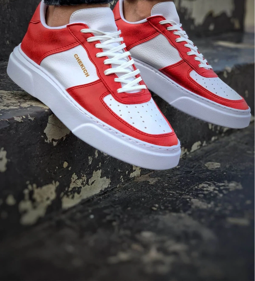 CH087 CBT Kenton Erkek Ayakkabı KIRMIZI / BEYAZ