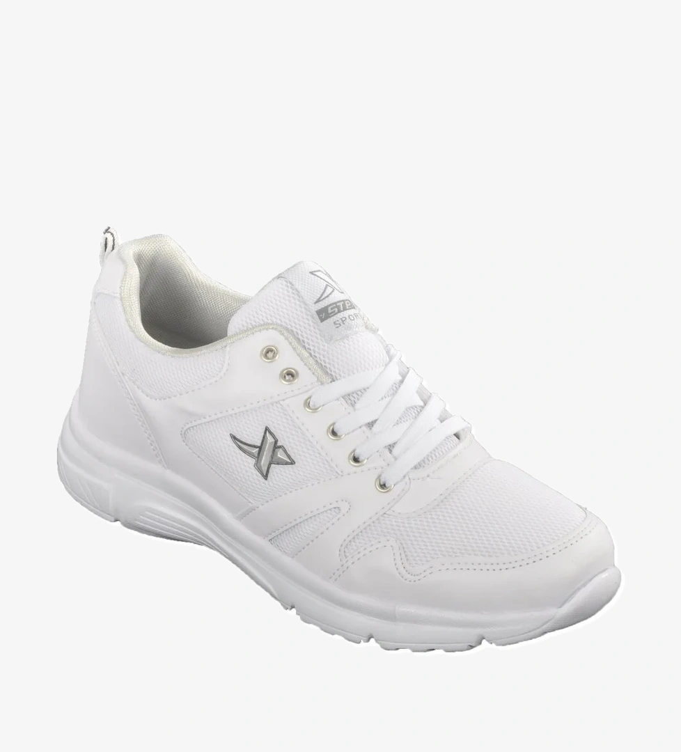 020 Beyaz-Beyaz Erkek Spor Ayakkabı - Görsel 1