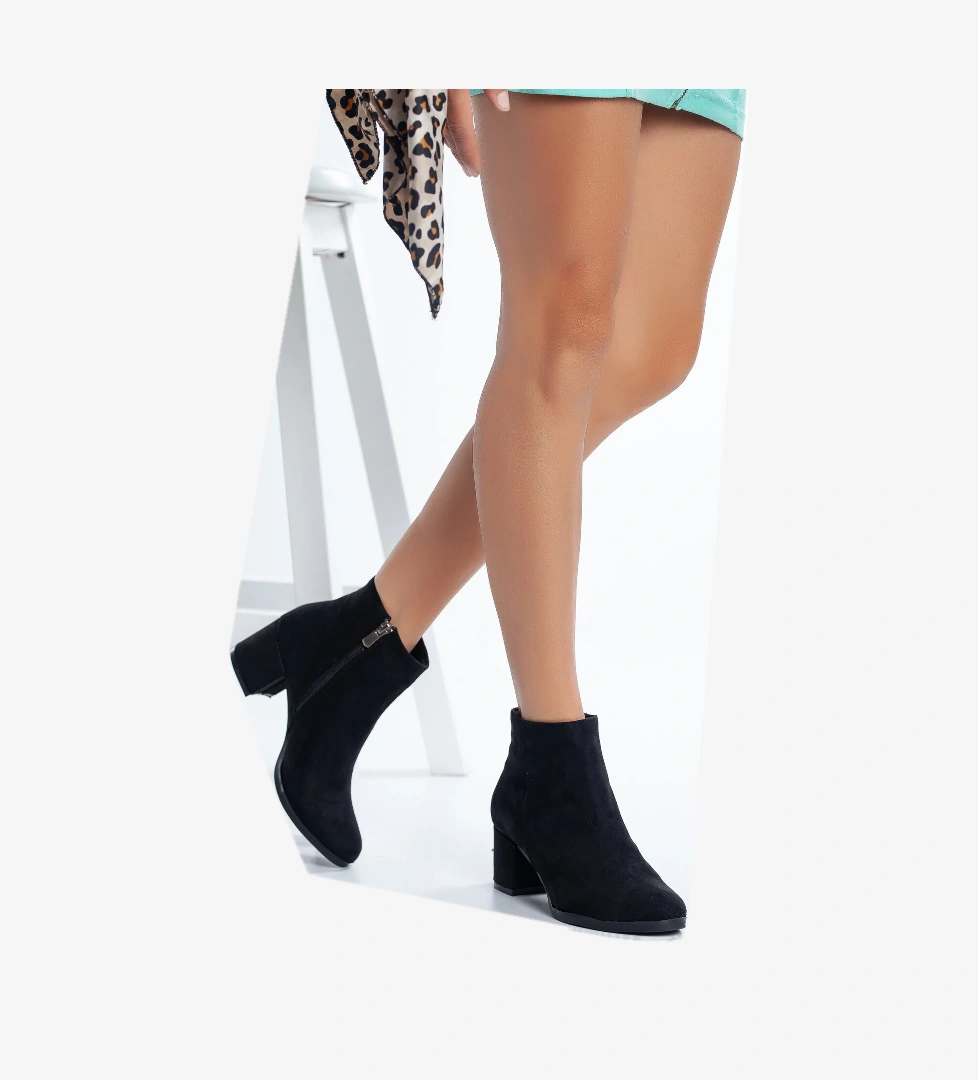 520 Kadın Kışlık Bayan Bot_Siyah-Süet