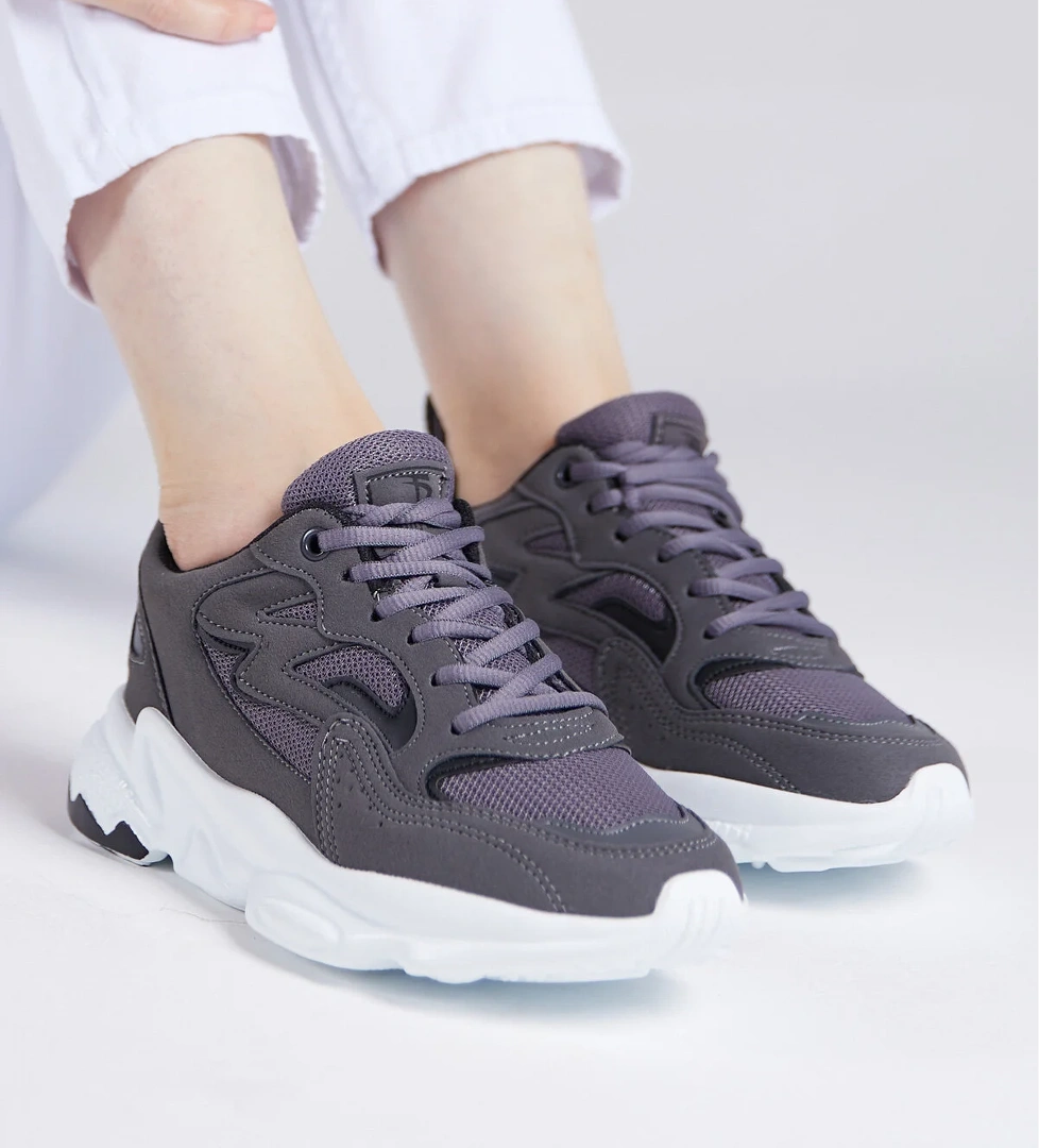 Tonny Black Unisex Füme Rahat Kalıp Yüksek Taban Bağcıklı Spor Ayakkabı - Görsel 1