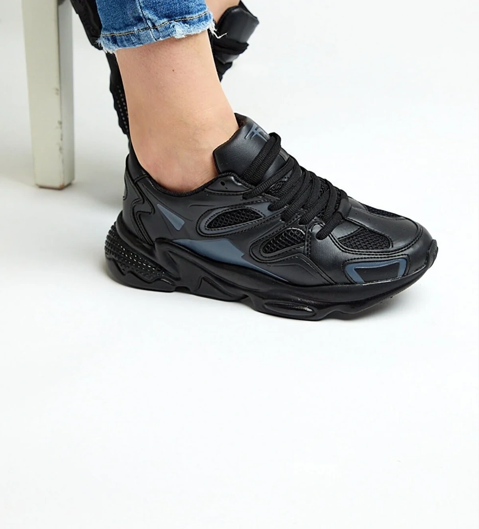 Unisex Siyah Spor Ayakkabı Tb252