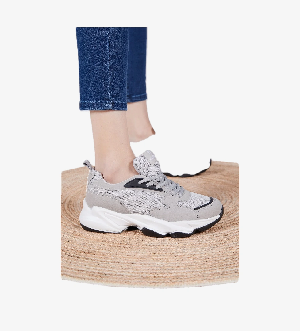 Unisex Gri Spor Ayakkabı Zyp - Görsel 1