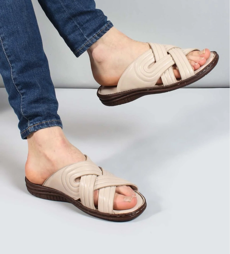 Hakiki Deri Erkek Düz Terlik 952MA141