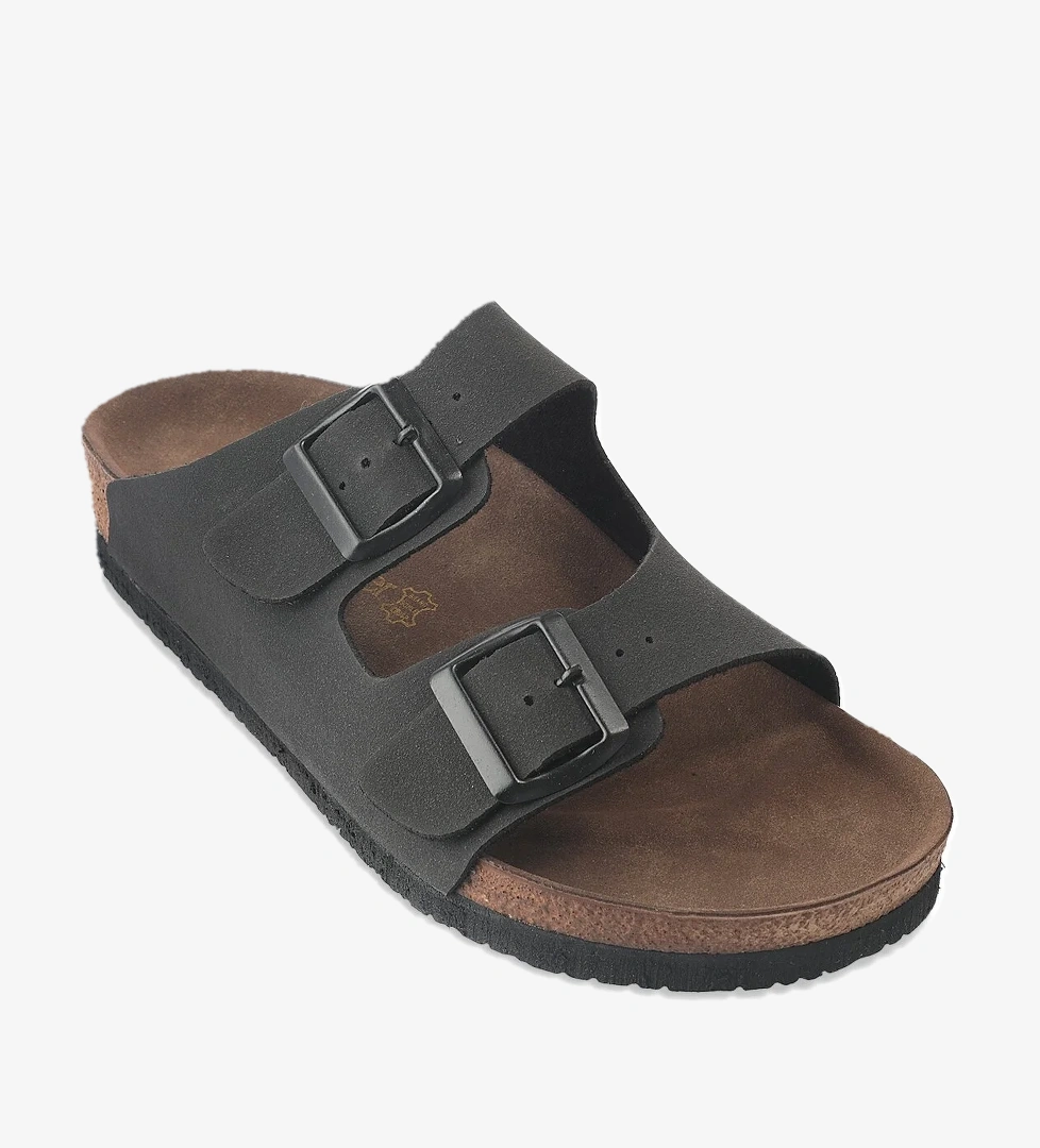 Slazenger LENS Erkek Terlik Siyah Nubuk