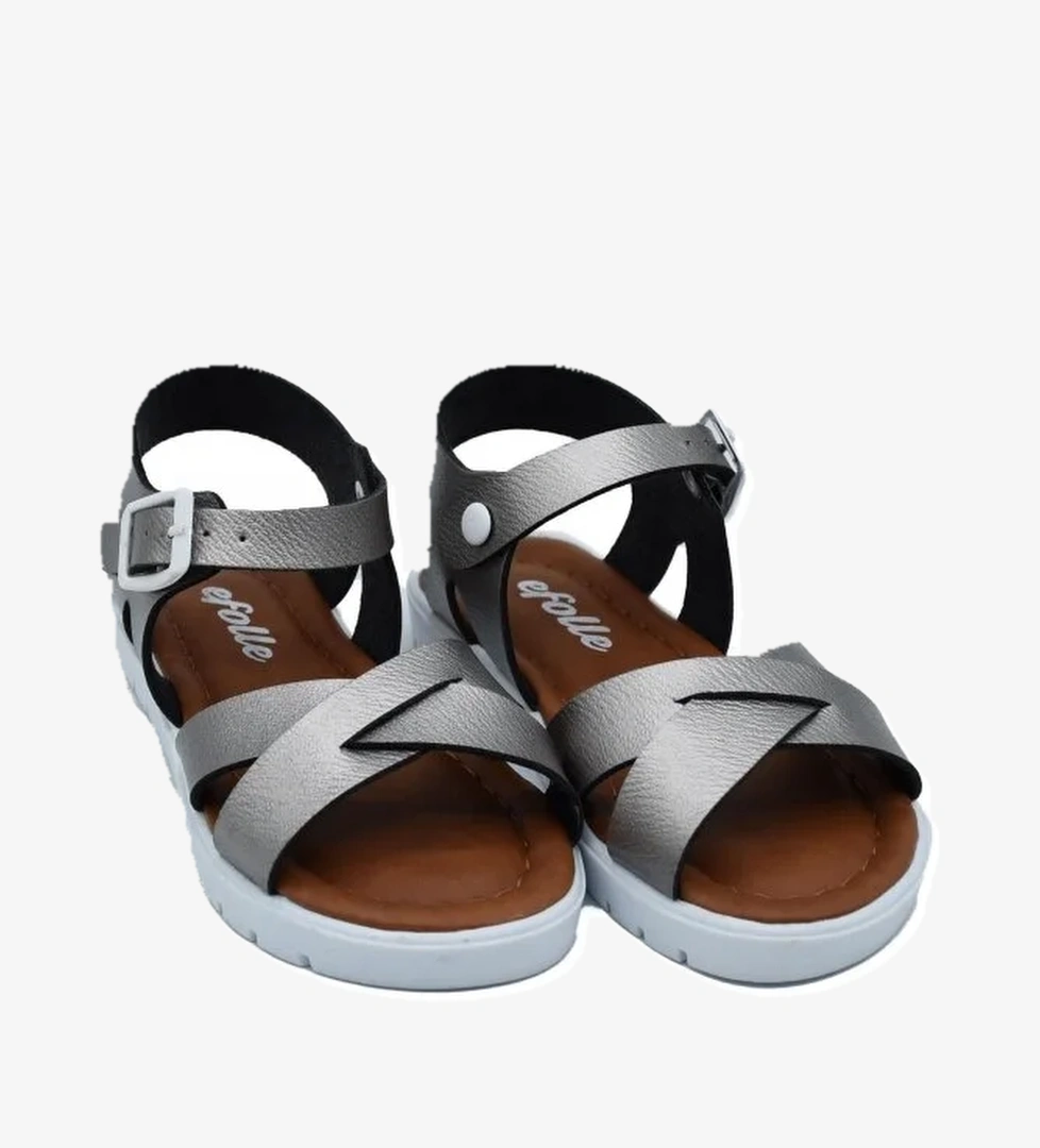 Kız Çocuk Efole Yumuşak Taban Sandalet - Görsel 1