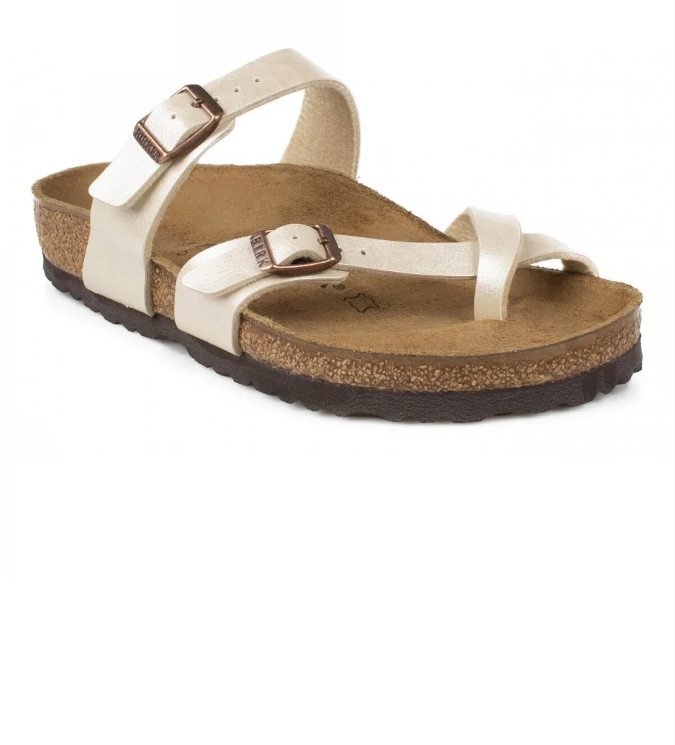 Mayari Parmak Arası Krem Kadın Terlik - Görsel 1