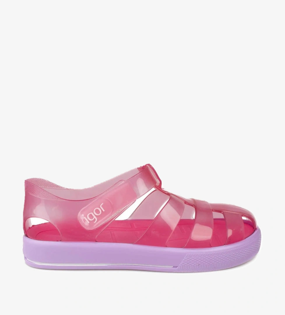 10270 K Star Bicolor Fuşya Çocuk Sandalet - Görsel 1
