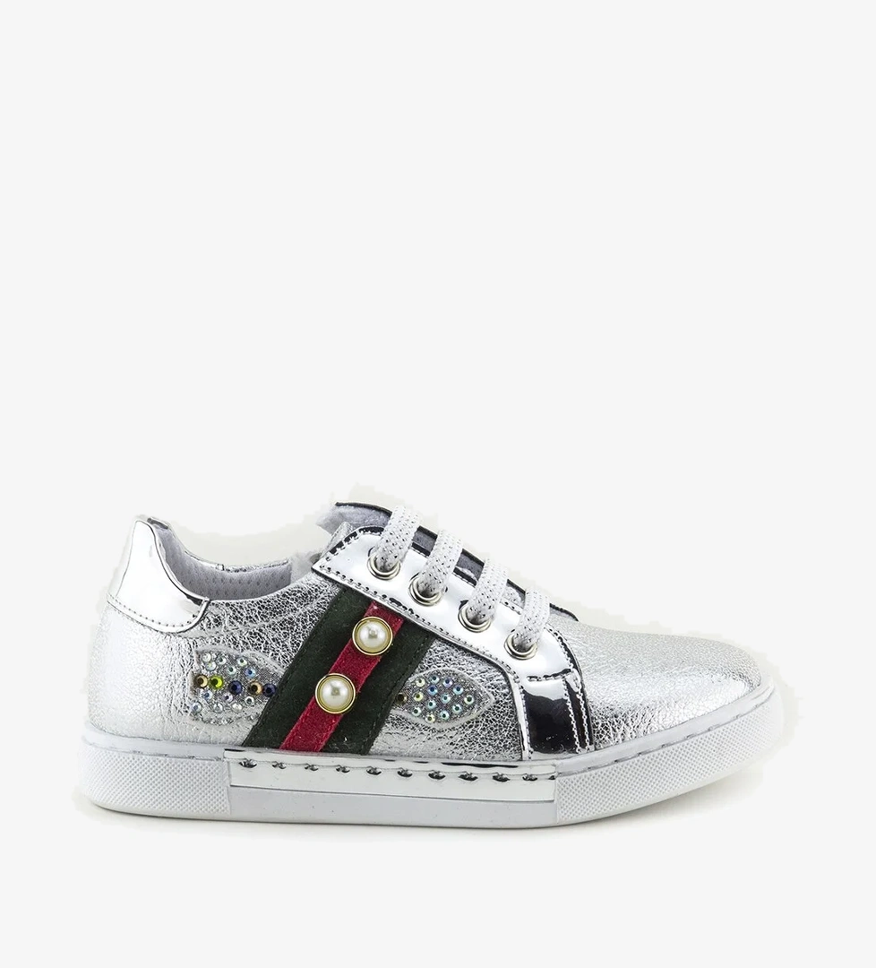 Kız Çocuk Gümüş Ortopedik Destekli Çocuk Ayakkabı