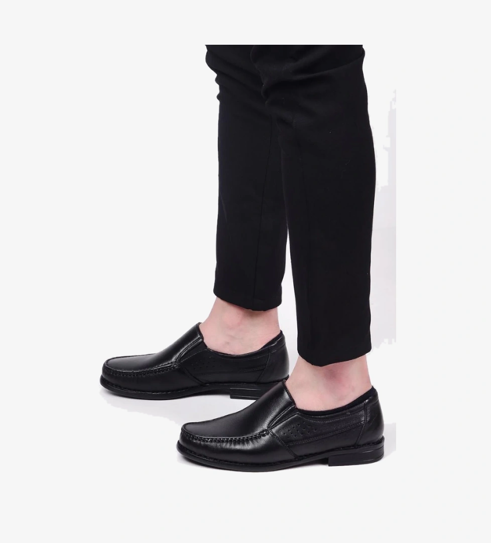 Tardelli 060 Ortapedik Siyah Erkek Günlük Deri Ayakkabı