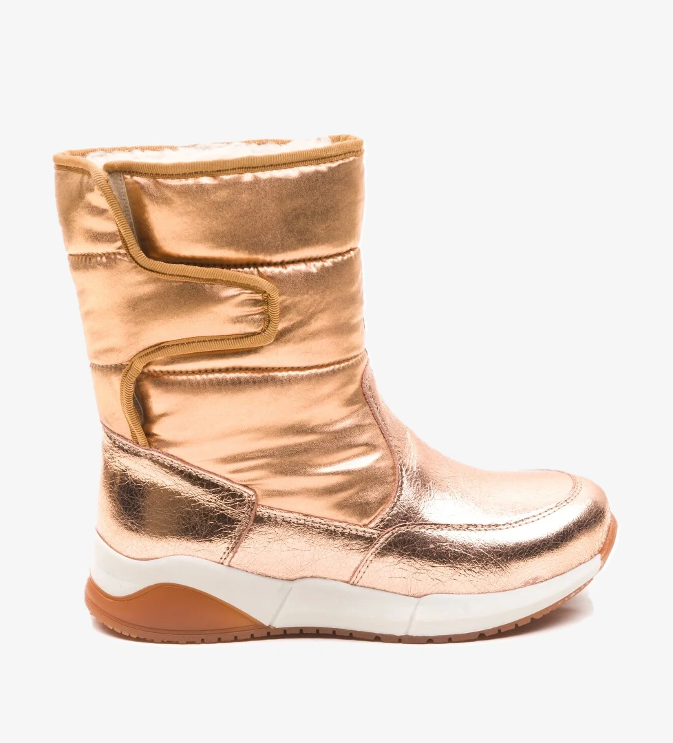 Kız Çocuk Bronz Deri Ortopedik Destekli Çocuk Bot