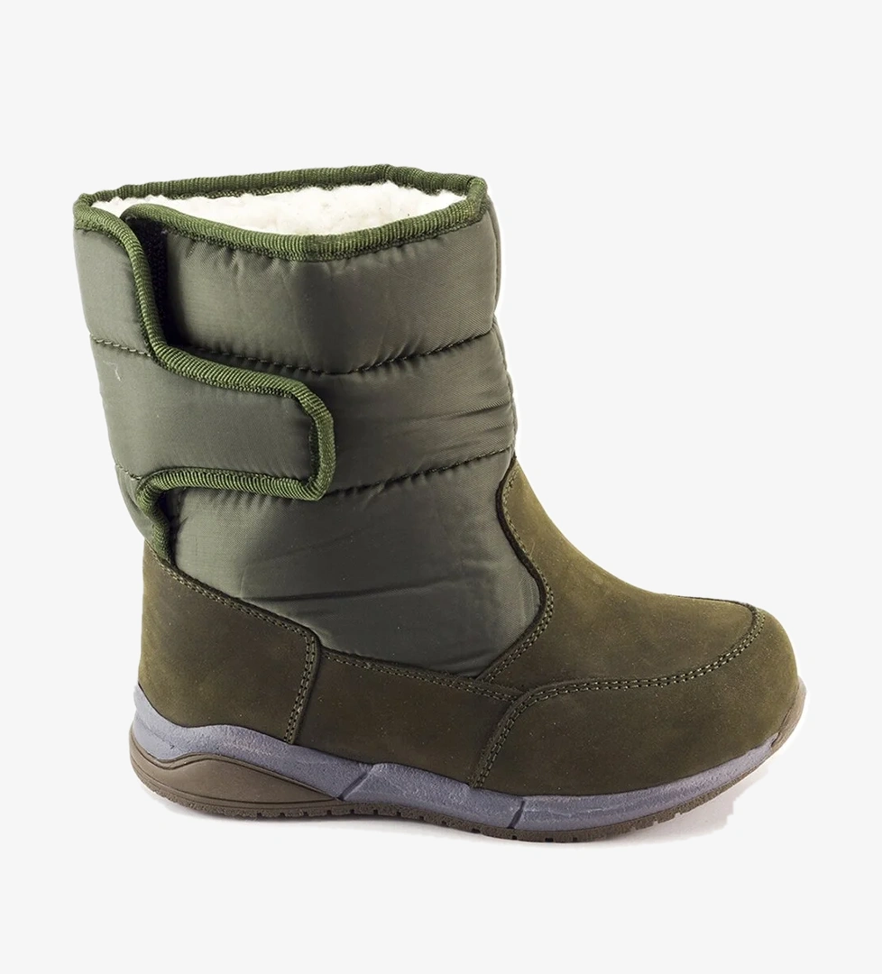 Kız Çocuk Haki Deri Ortopedik Destekli Çocuk Bot