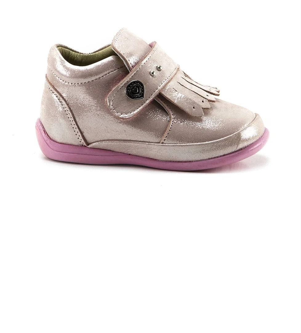 Mnpc Kız Çocuk Bej Simli Deri Ortopedik Destekli İlk Adım Bot model görseli