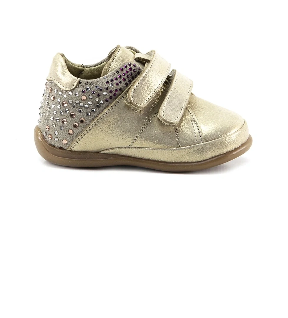 Mnpc Kız Çocuk Bej Simli Deri Ortopedik Destekli İlk Adım Bot model görseli