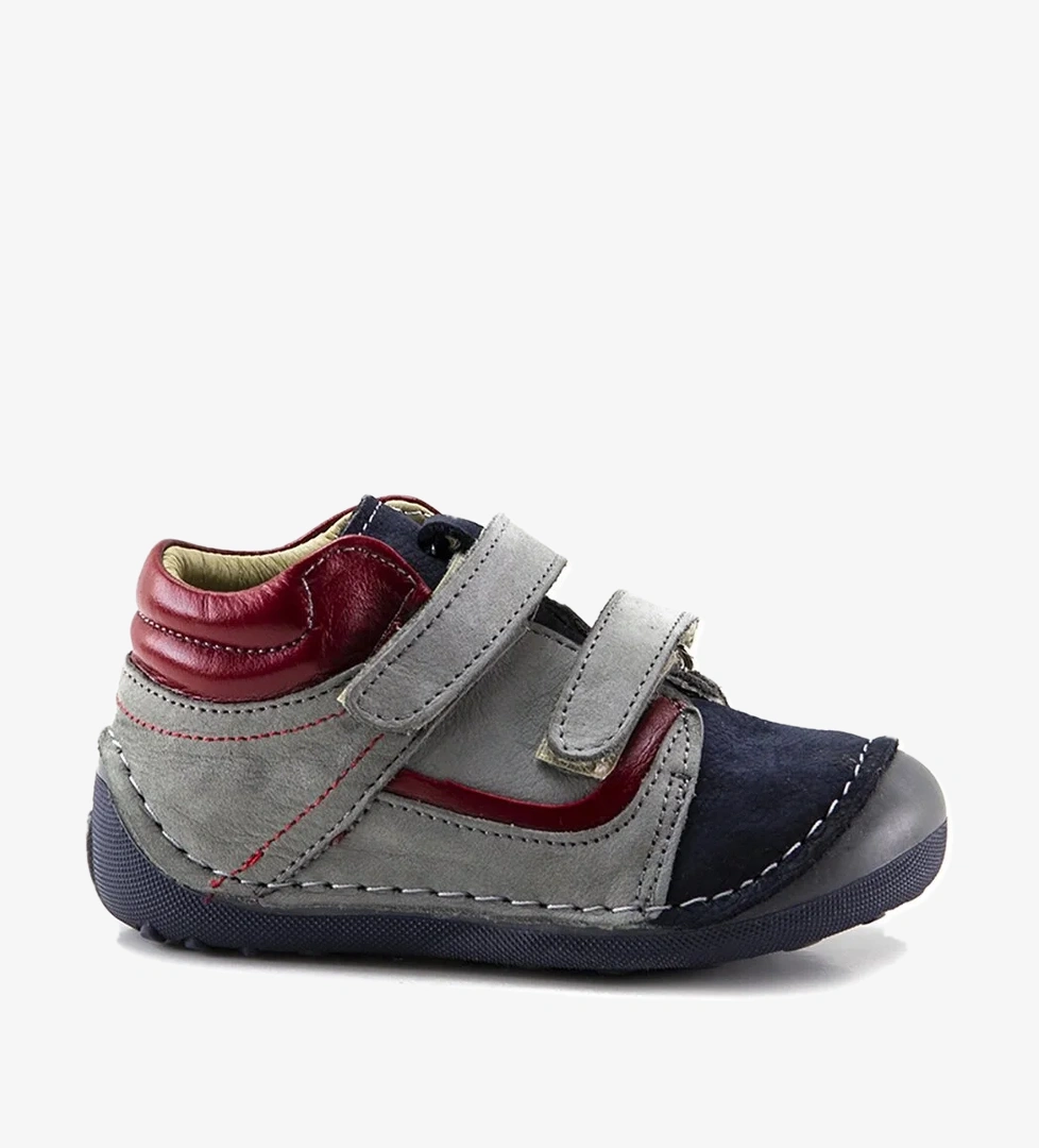 Erkek Çocuk Laci-Gri Deri Ortopedik Destekli İlk Adım Bot