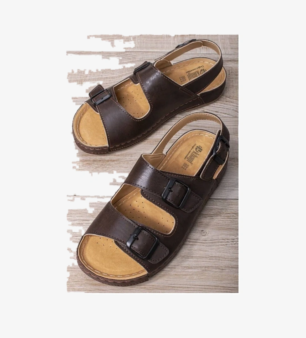Garman Anatomik Çift Tokalı Günlük Erkek Sandalet - Görsel 1