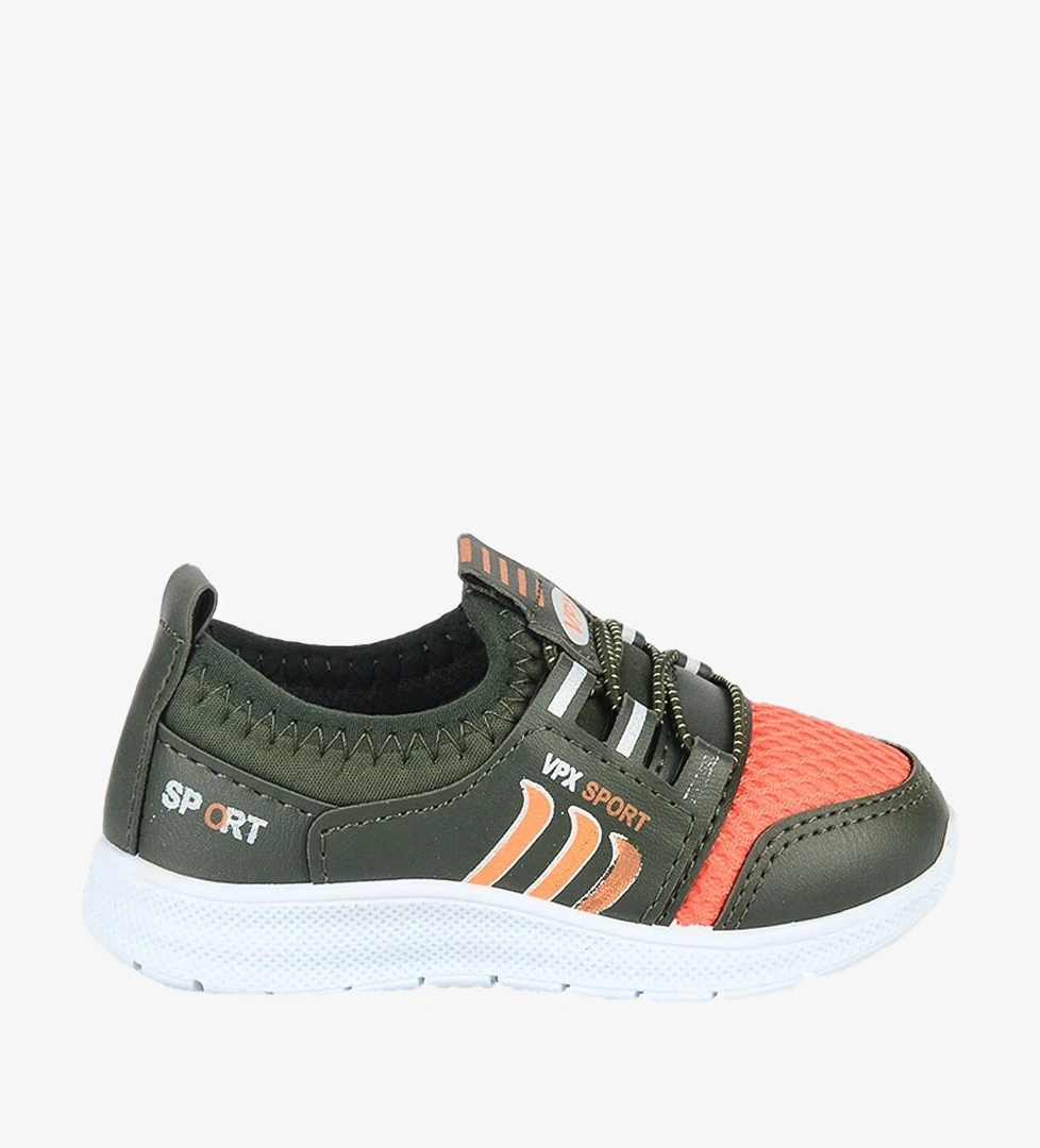 3370 Haki Bağsız Erkek Çocuk Bebe Spor Ayakkabı - Görsel 1