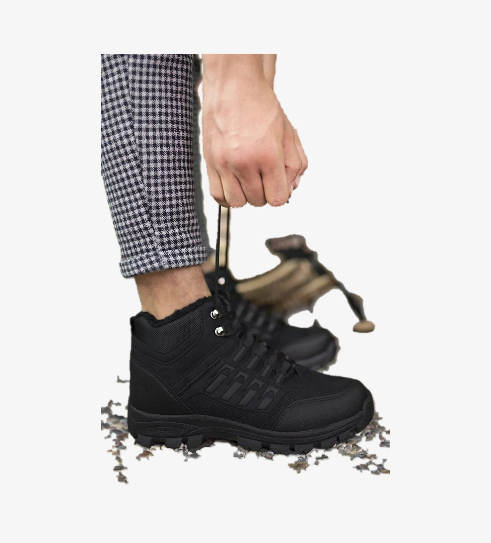 Xstep X-Step X6 Siyah Termal Kürklü Kışlık Erkek Bot Ayakkabı model görseli