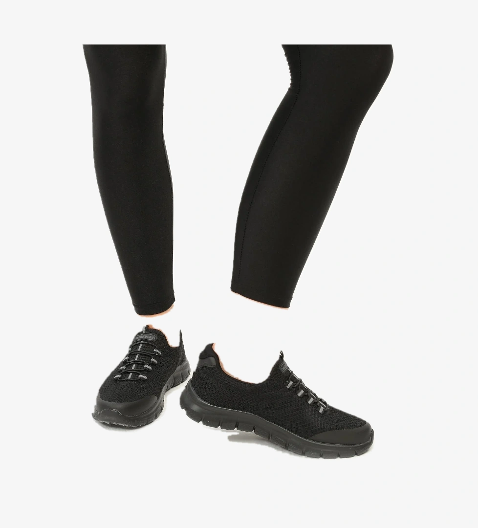 Flexible Siyah-Siyah Comfort Spor Ayakkabı