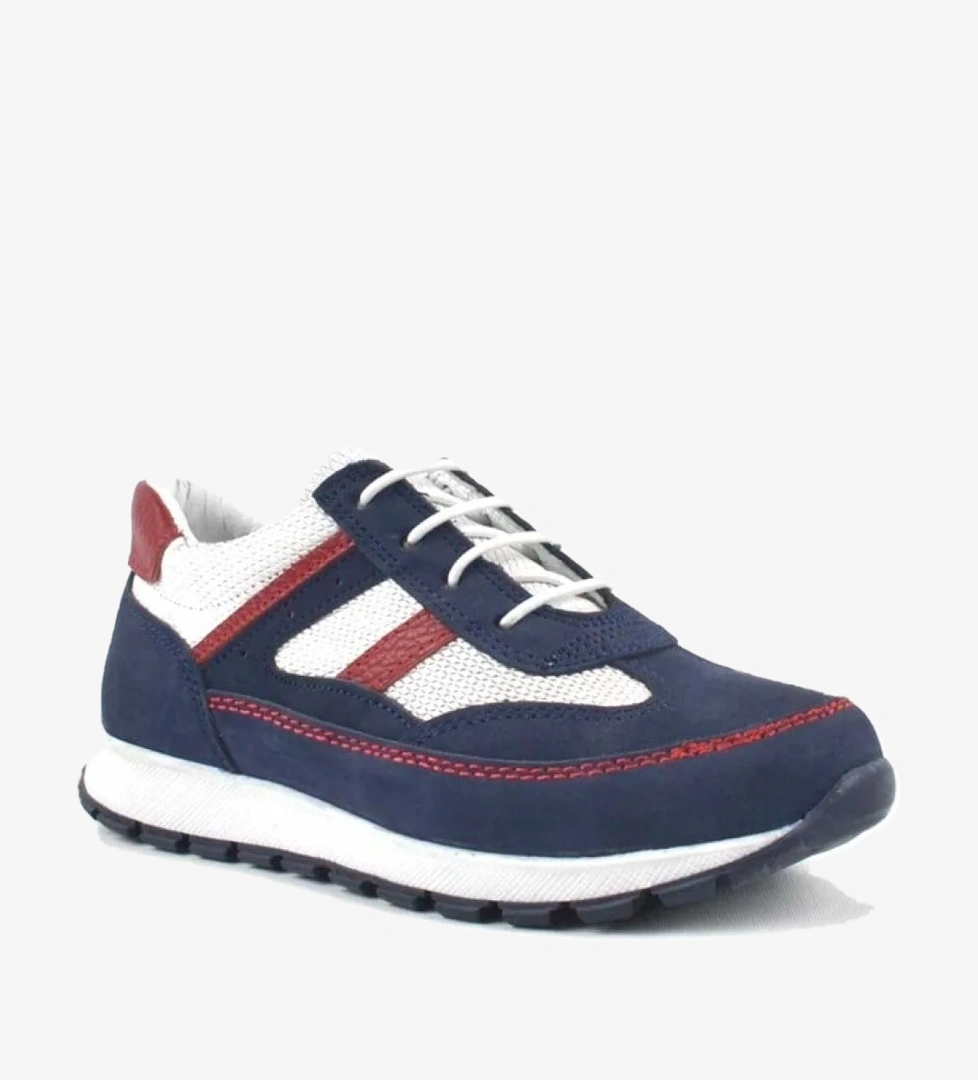 Rakerplus Hakiki Deri Lacivert Bağcıklı Erkek Çocuk Spor Okul Ayakkabı model görseli