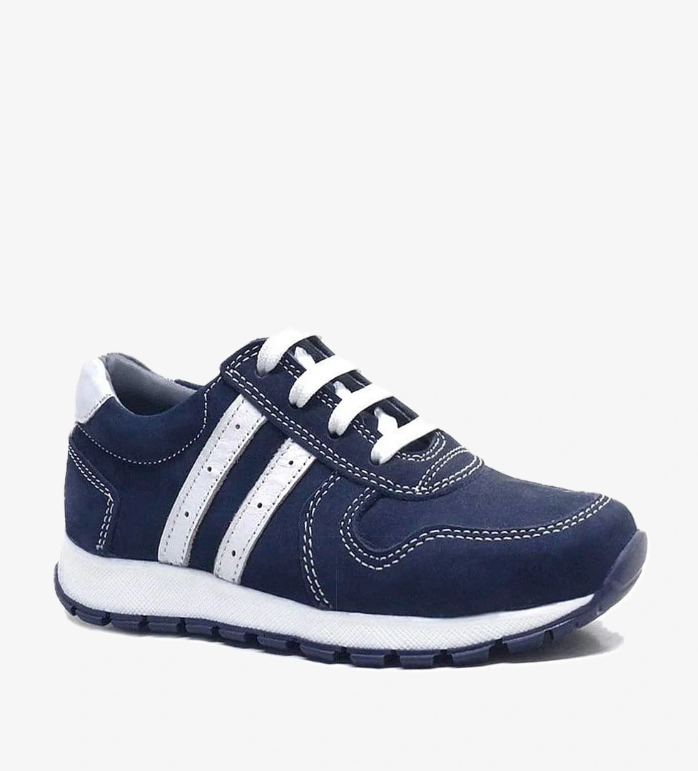 Rakerplus Hakiki Deri Lacivert Fermuarlı Erkek Çocuk Spor Okul Ayakkabı model görseli