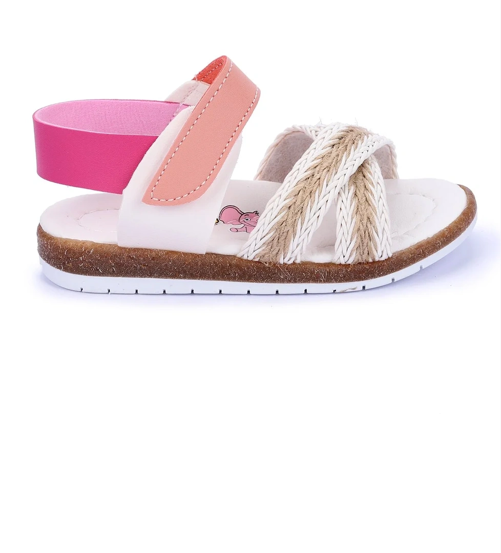 Kiko Kids Kiko Kids Kız Çocuk Bebe Sandalet Şb 2687-91 Beyaz - Fuşya Sandalet & Terlik | Flo Beyaz - 1. görsel