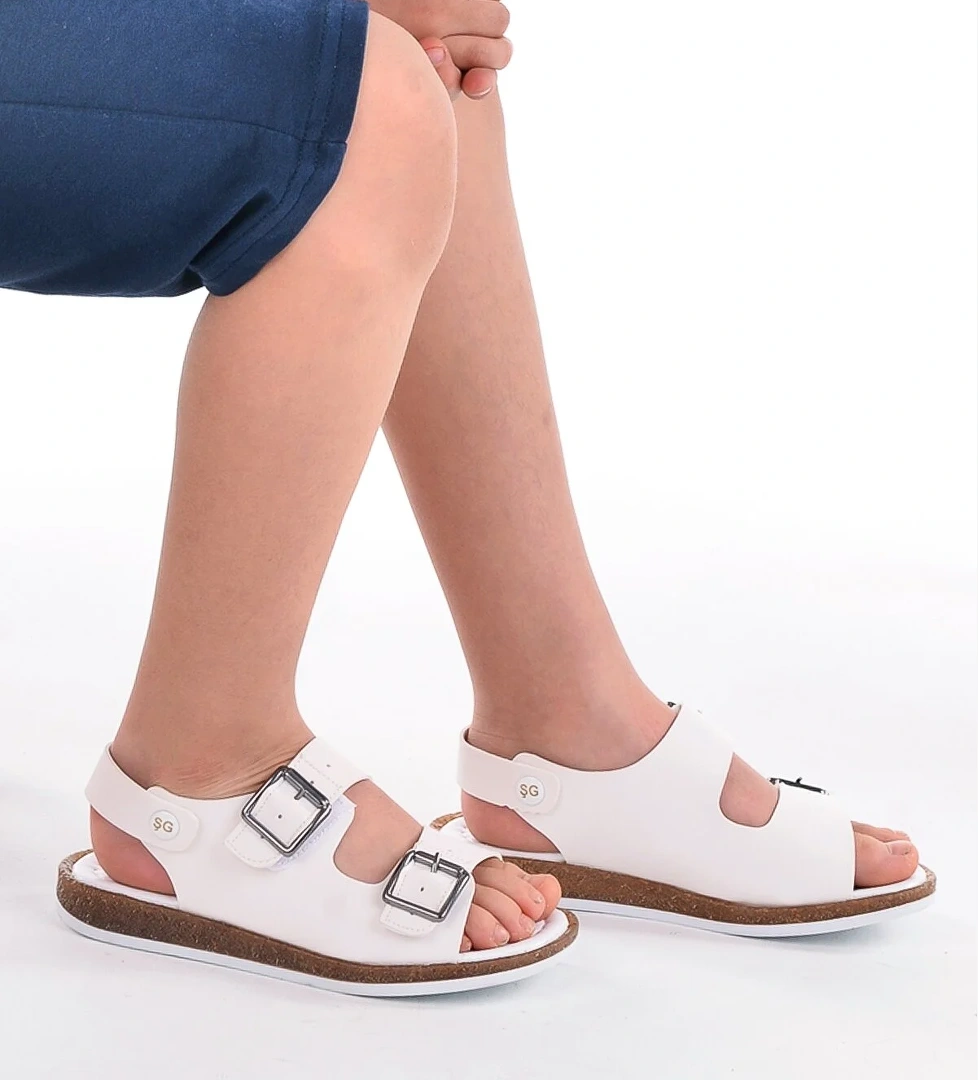 Kiko Kids Kiko Kids Erkek Çocuk Sandalet Şb 2330-39 Beyaz Sandalet & Terlik | Flo Beyaz - 1. görsel